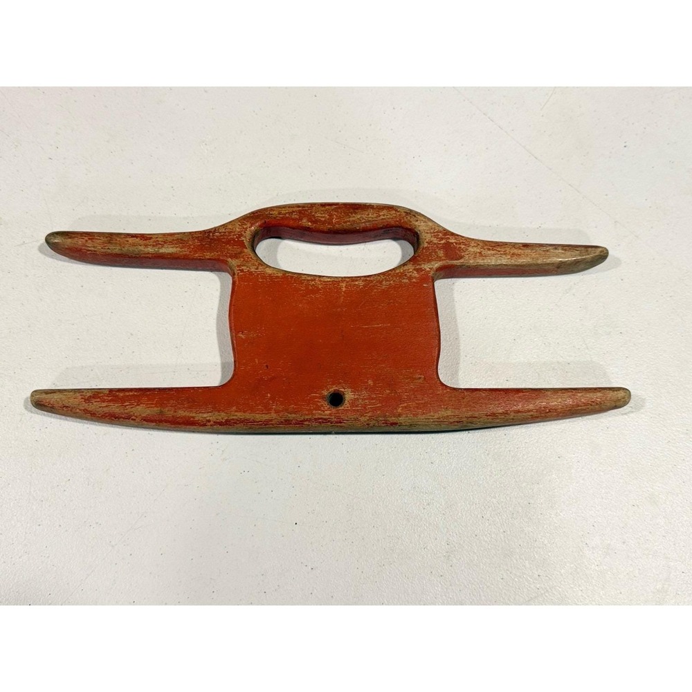 Rustic Red Wooden Kite String Twine Line Yarn Winder Spool Vintage 12.75"